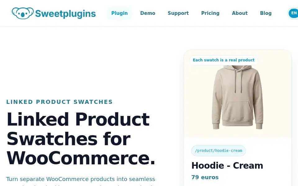 Screenshot of sweetplugins.com