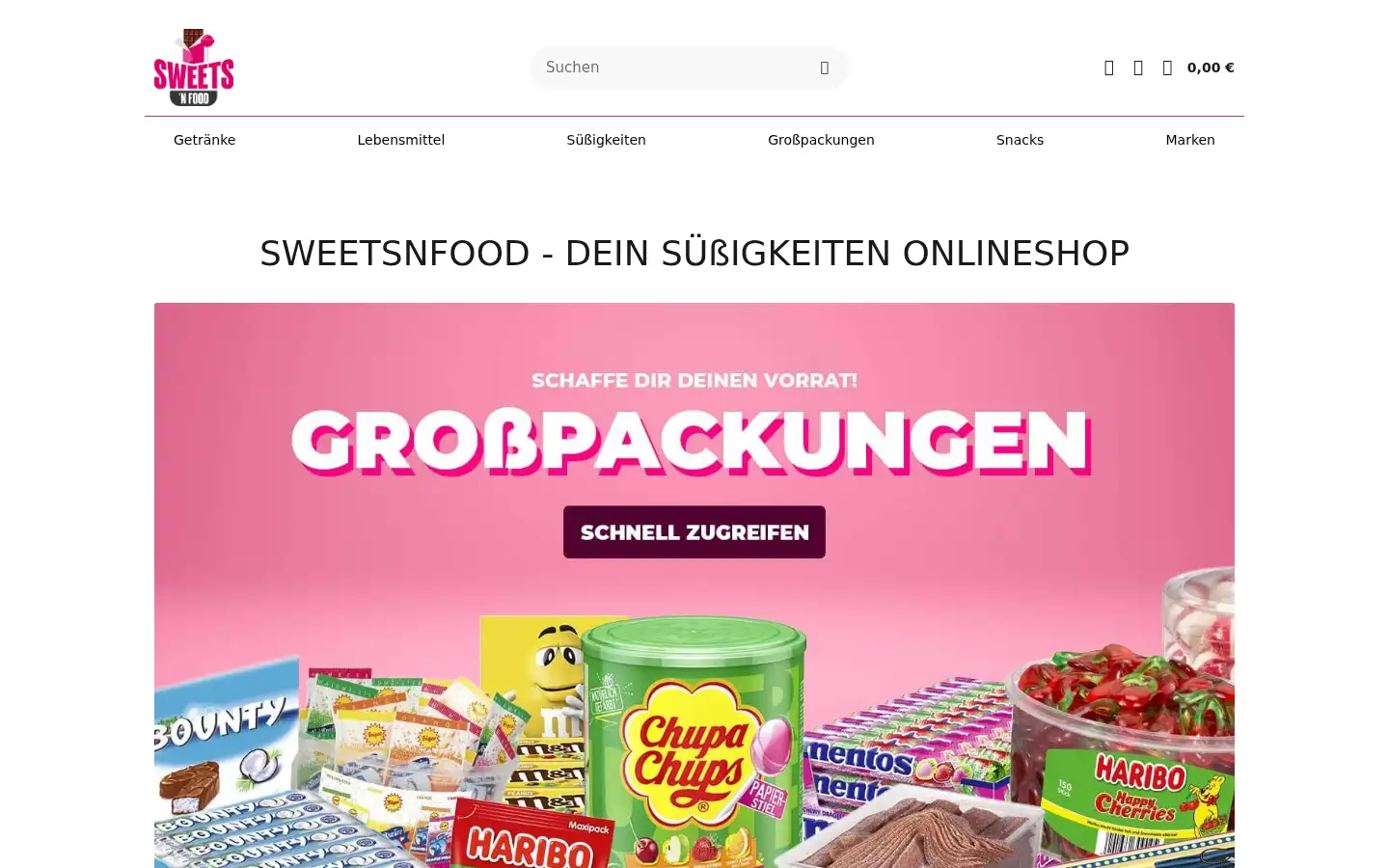 Screenshot of sweetsnfood.de