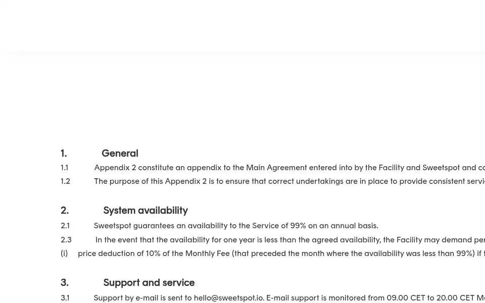 Screenshot of sweetspot.io