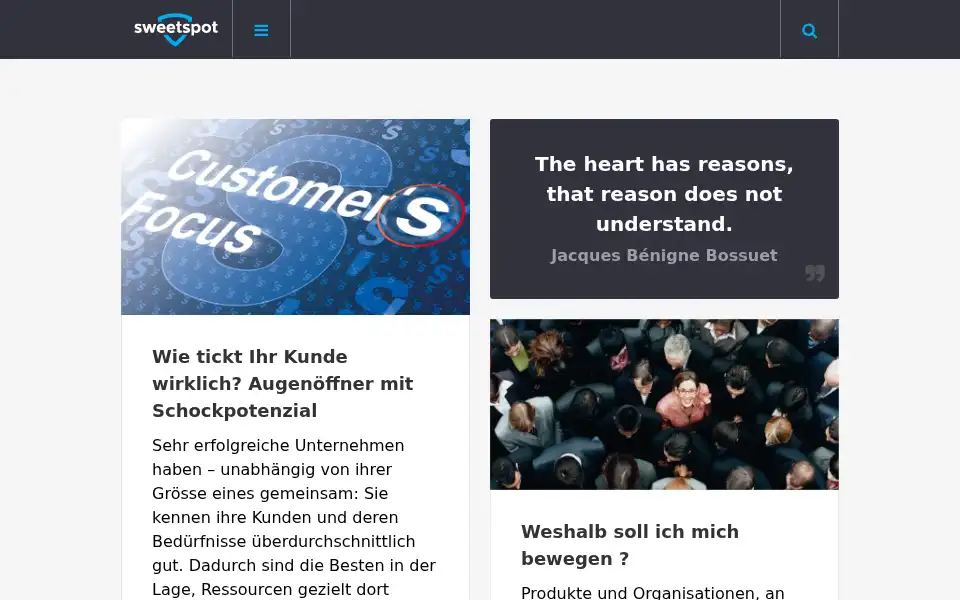 Screenshot of sweetspot.marketing