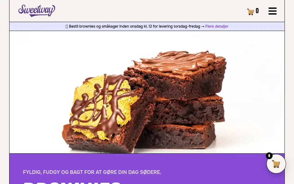Screenshot of sweetway.dk