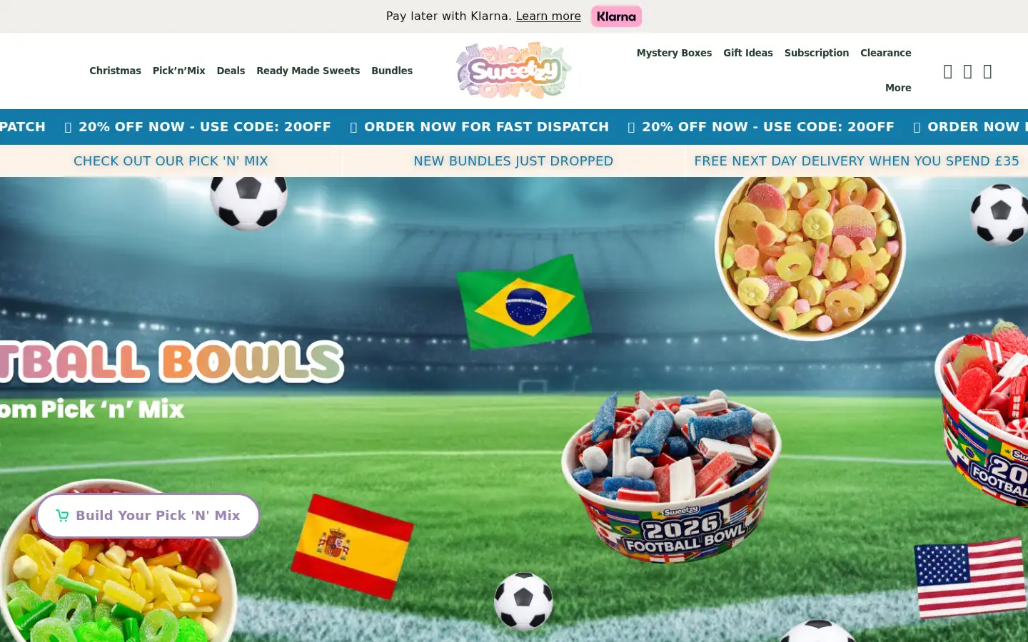 Screenshot of sweetzy.co.uk