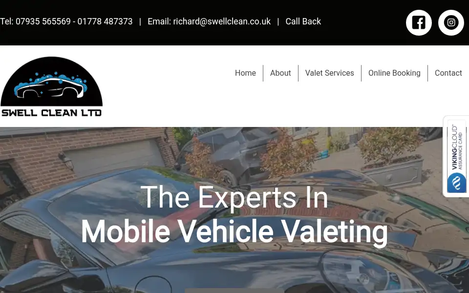 Screenshot of swellclean.co.uk