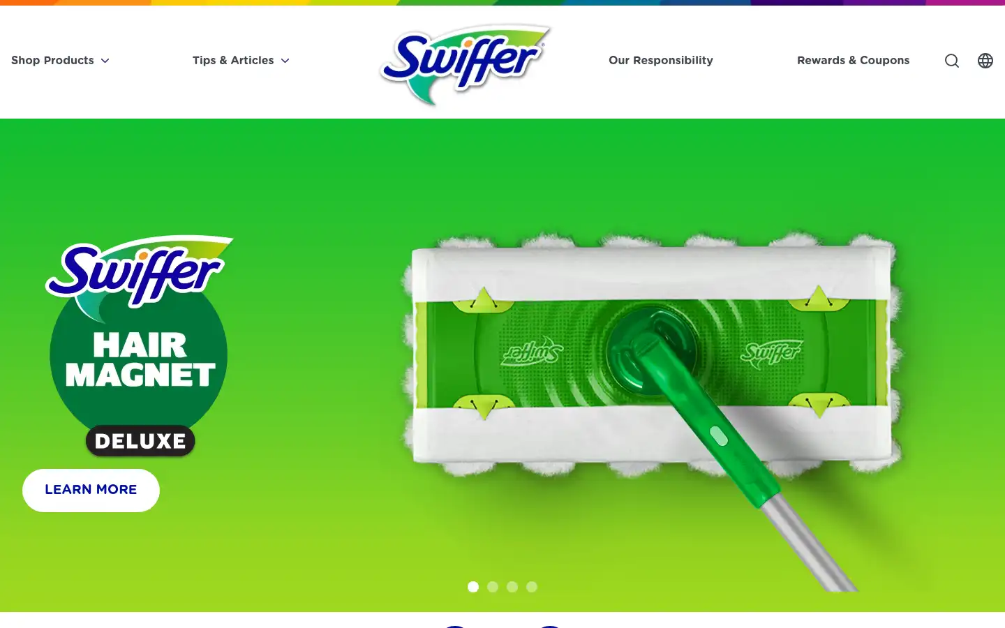 Screenshot of swiffer.com