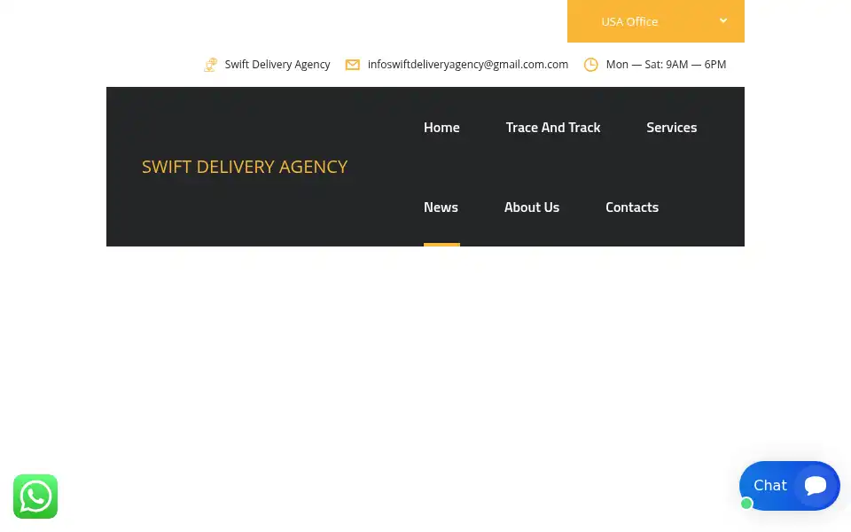 Screenshot of swiftdeliveryagency.com
