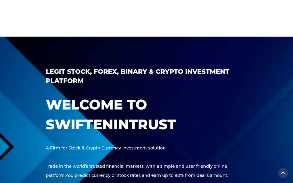 Screenshot of swiftenintrust.com