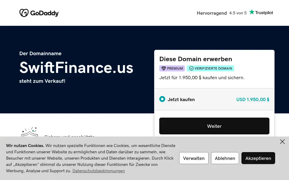 Screenshot of swiftfinance.us