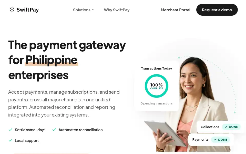 Screenshot of swiftpay.ph