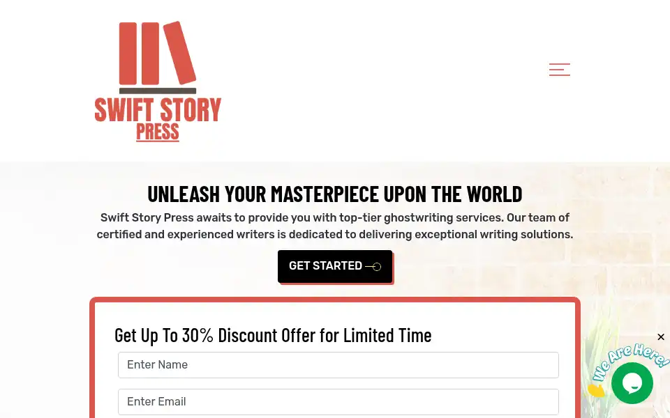 Screenshot of swiftstorypress.com