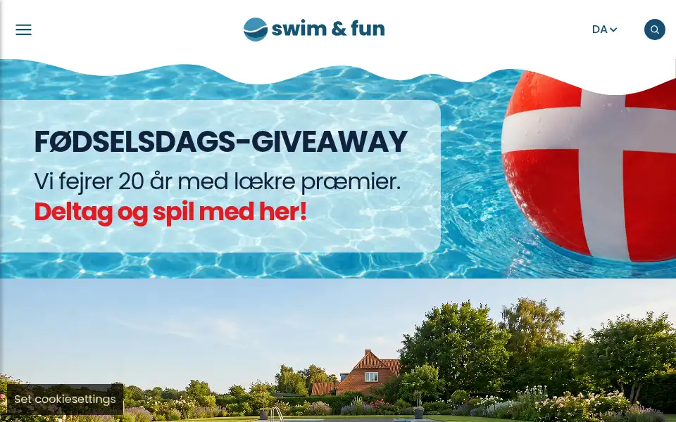 Screenshot of swim-fun.dk