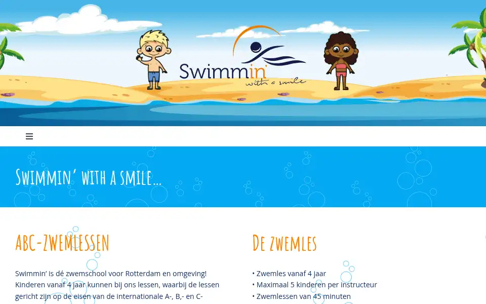 Screenshot of swimmin.nl