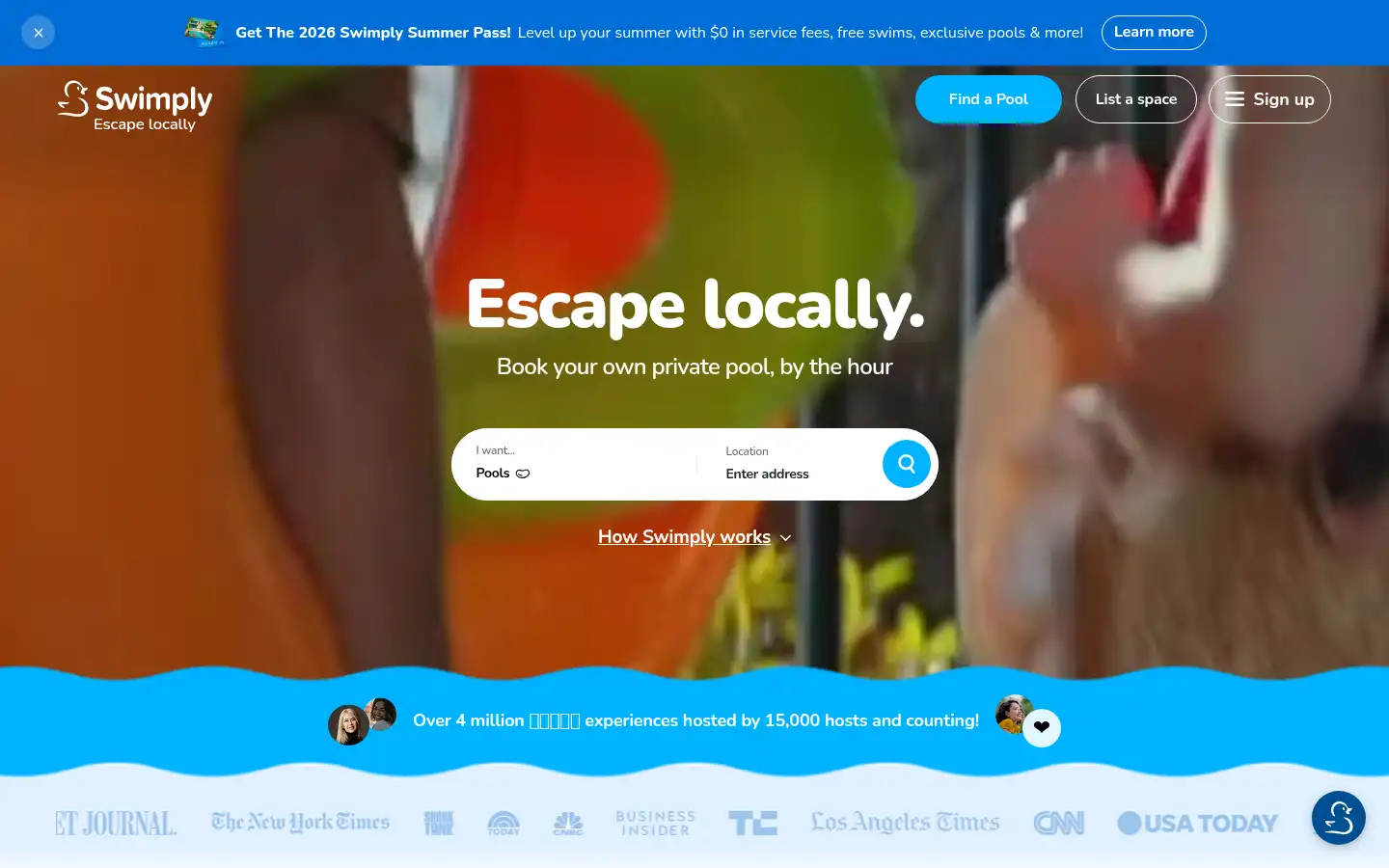 Screenshot of swimply.com