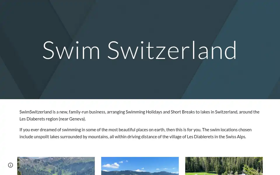 Screenshot of swimswitzerland.com