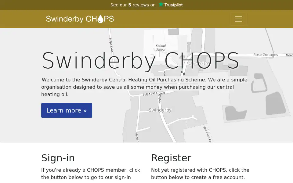 Screenshot of swinderbychops.co.uk