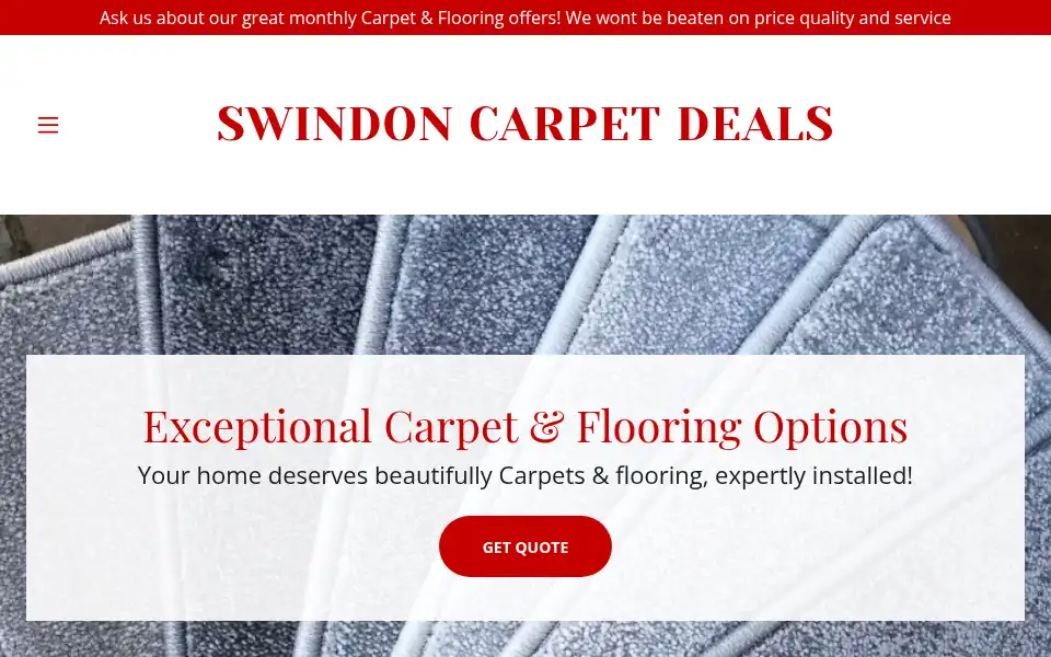 Screenshot of swindoncarpetdeals.co.uk