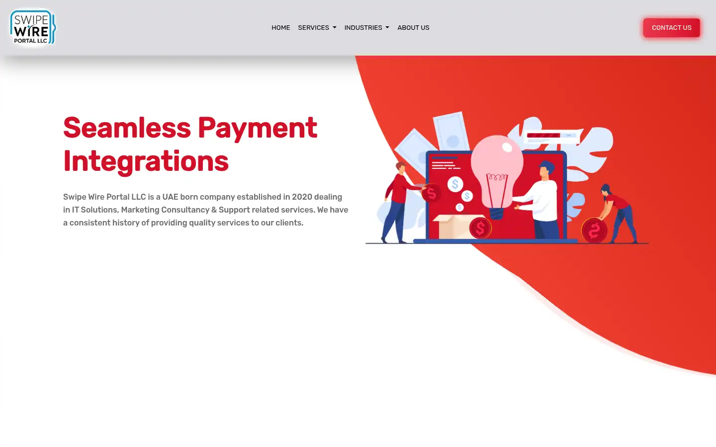 Screenshot of swipewireportal.com