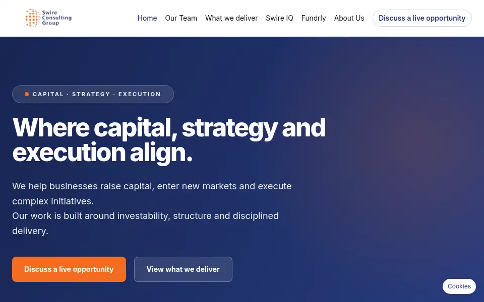 Screenshot of swireconsulting.com