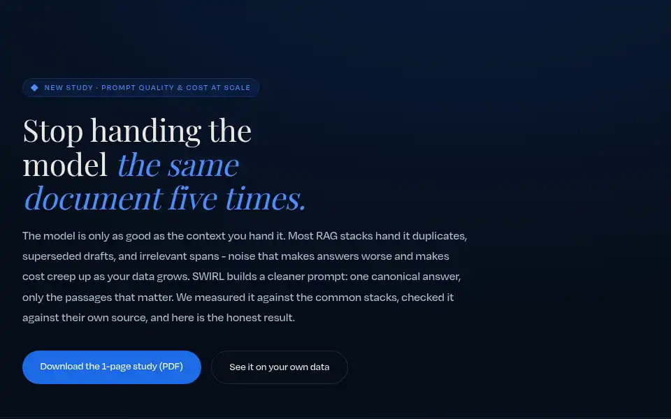 Screenshot of swirlaiconnect.com