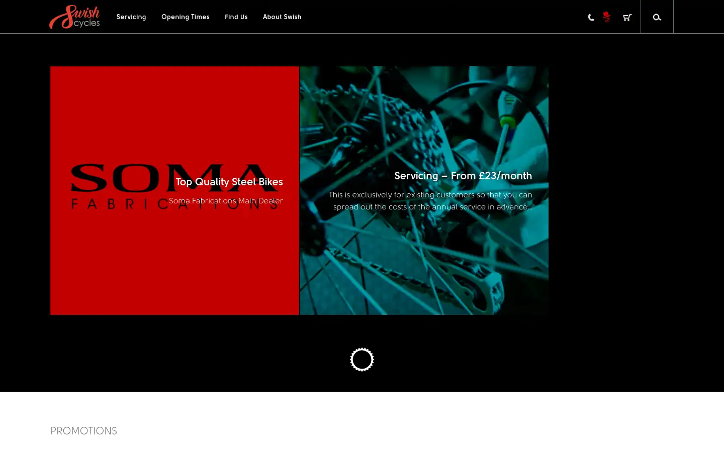 Screenshot of swishcycles.co.uk