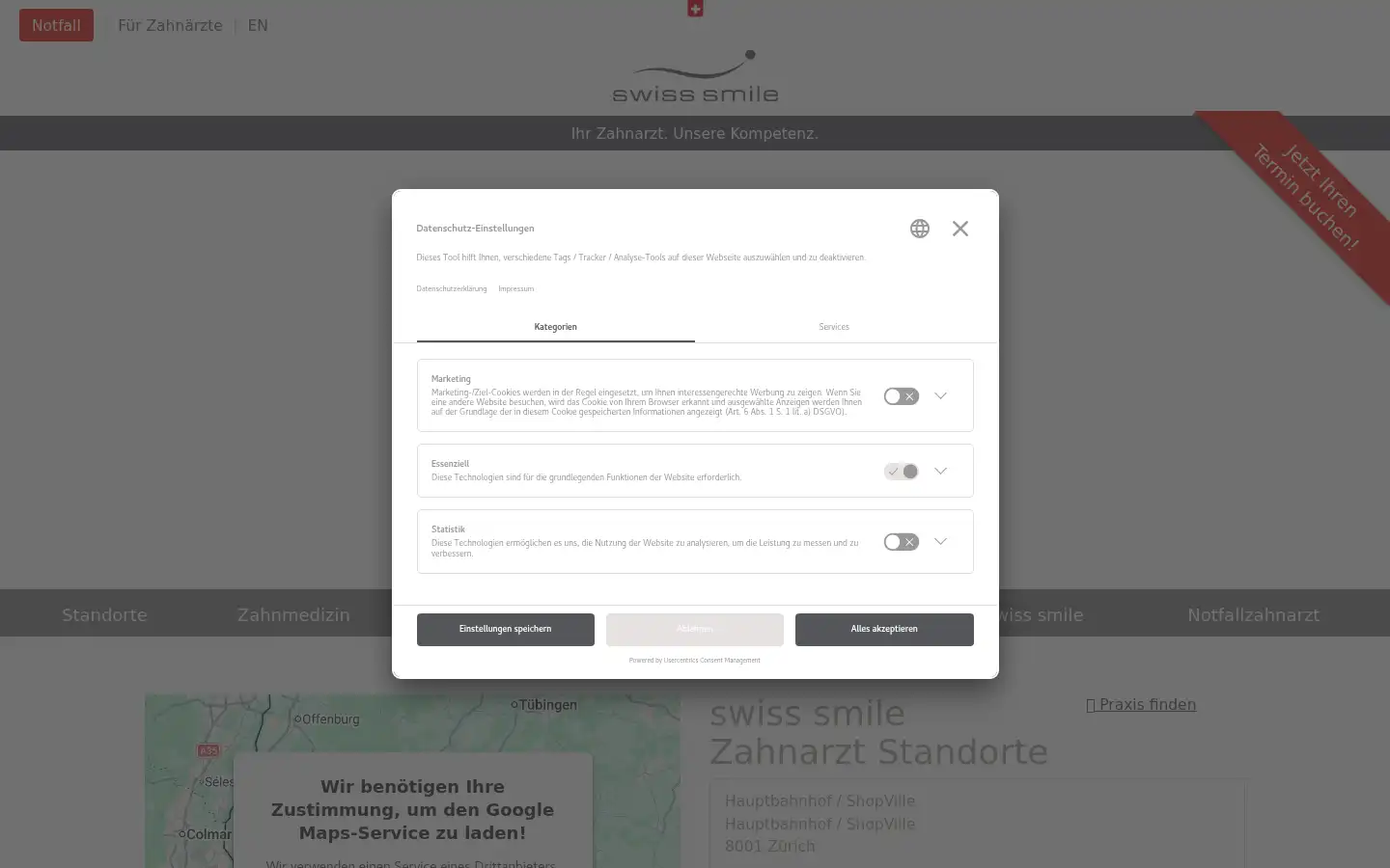 Screenshot of swiss-smile.com