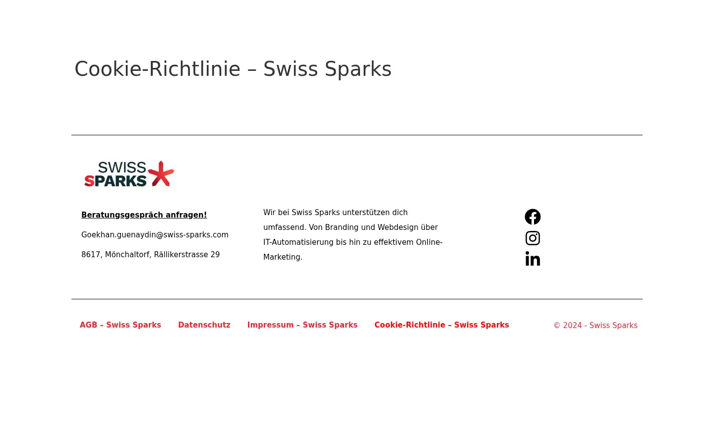 Screenshot of swiss-sparks.com