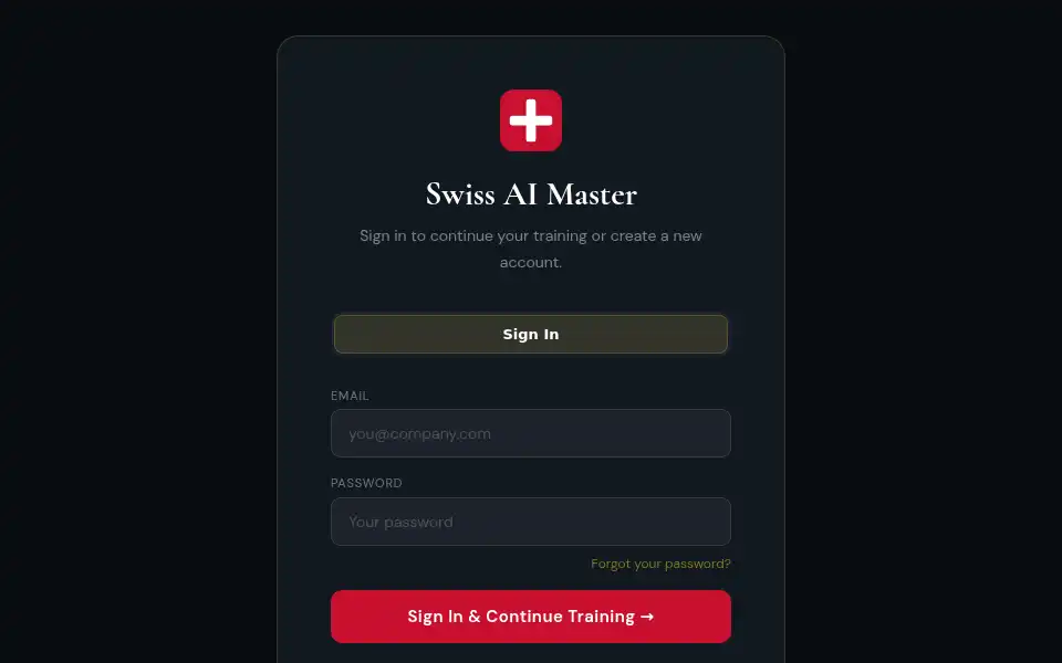Screenshot of swissaimaster.ch