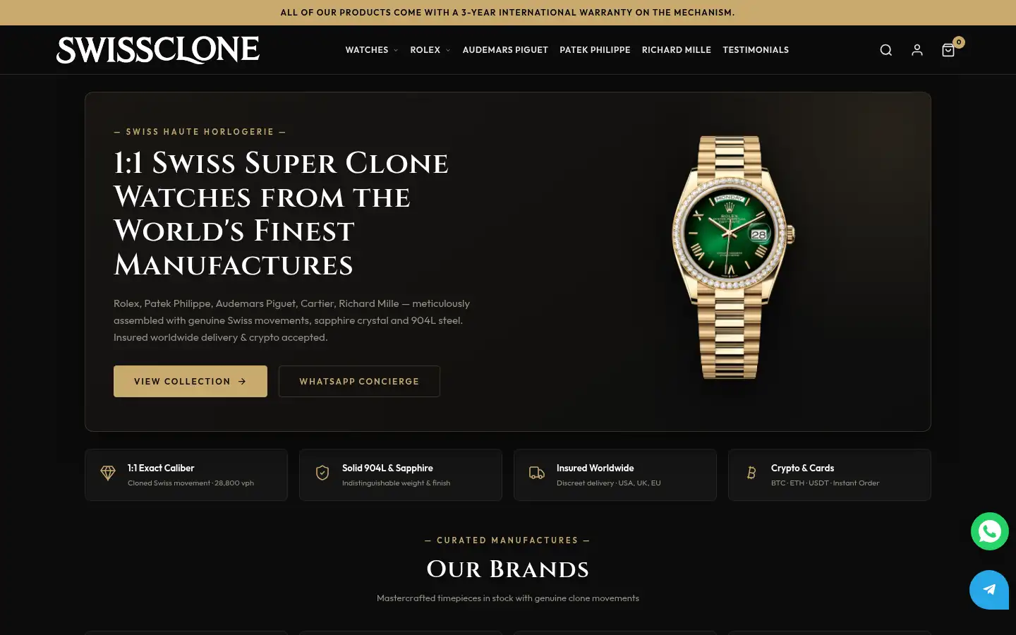 Screenshot of swissclone.com