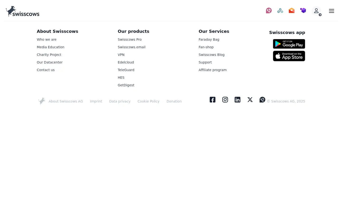 Screenshot of swisscows.ch