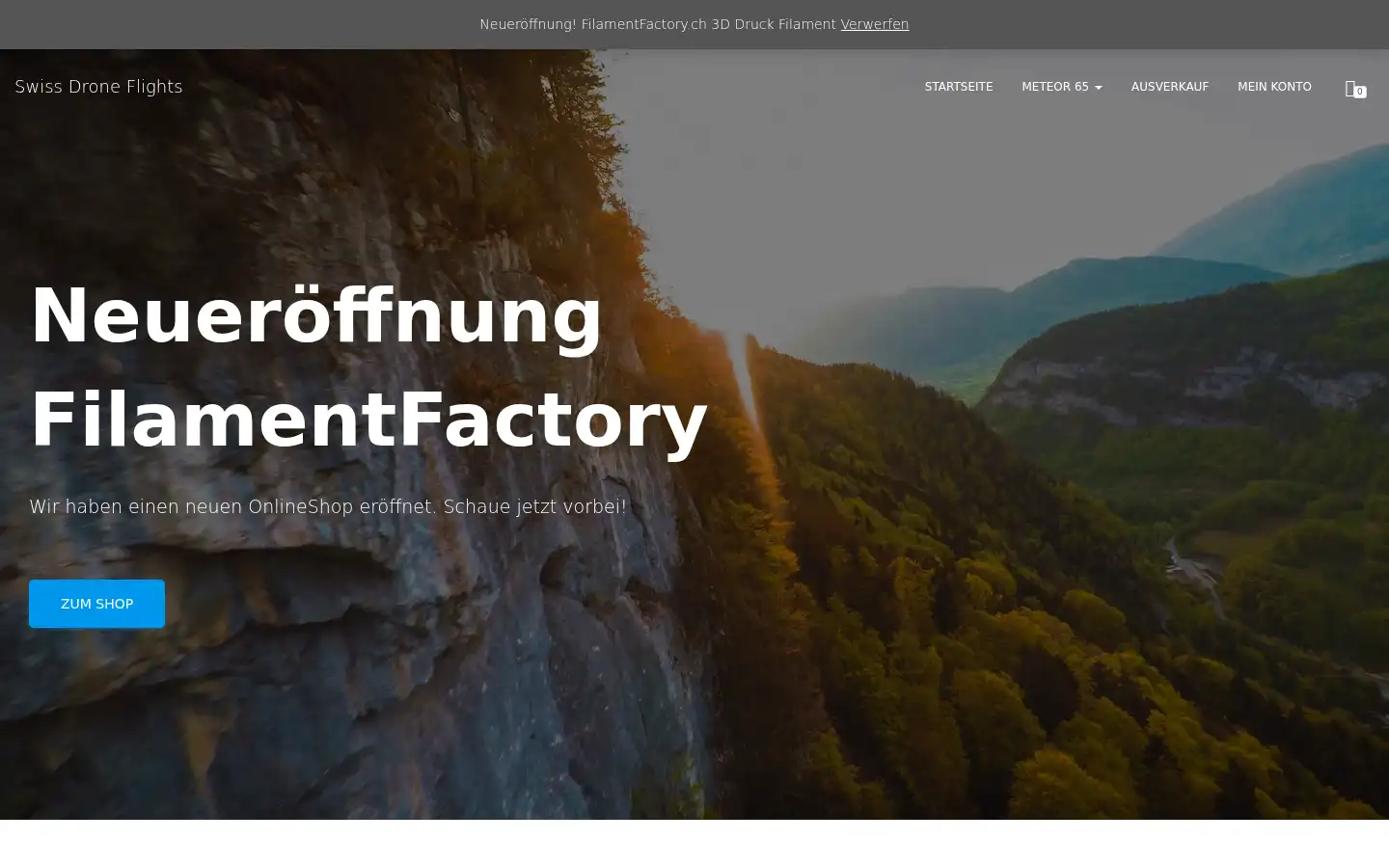 Screenshot of swissdroneflights.ch