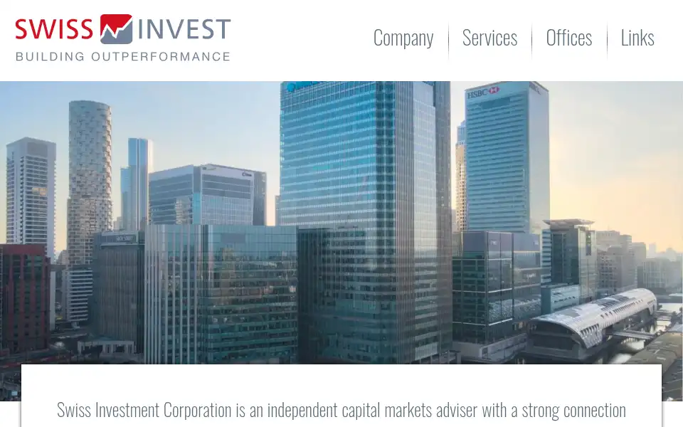 Screenshot of swissinvest.com