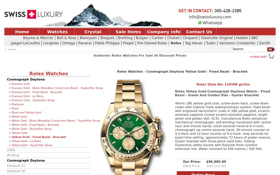 Screenshot of swissluxury.com