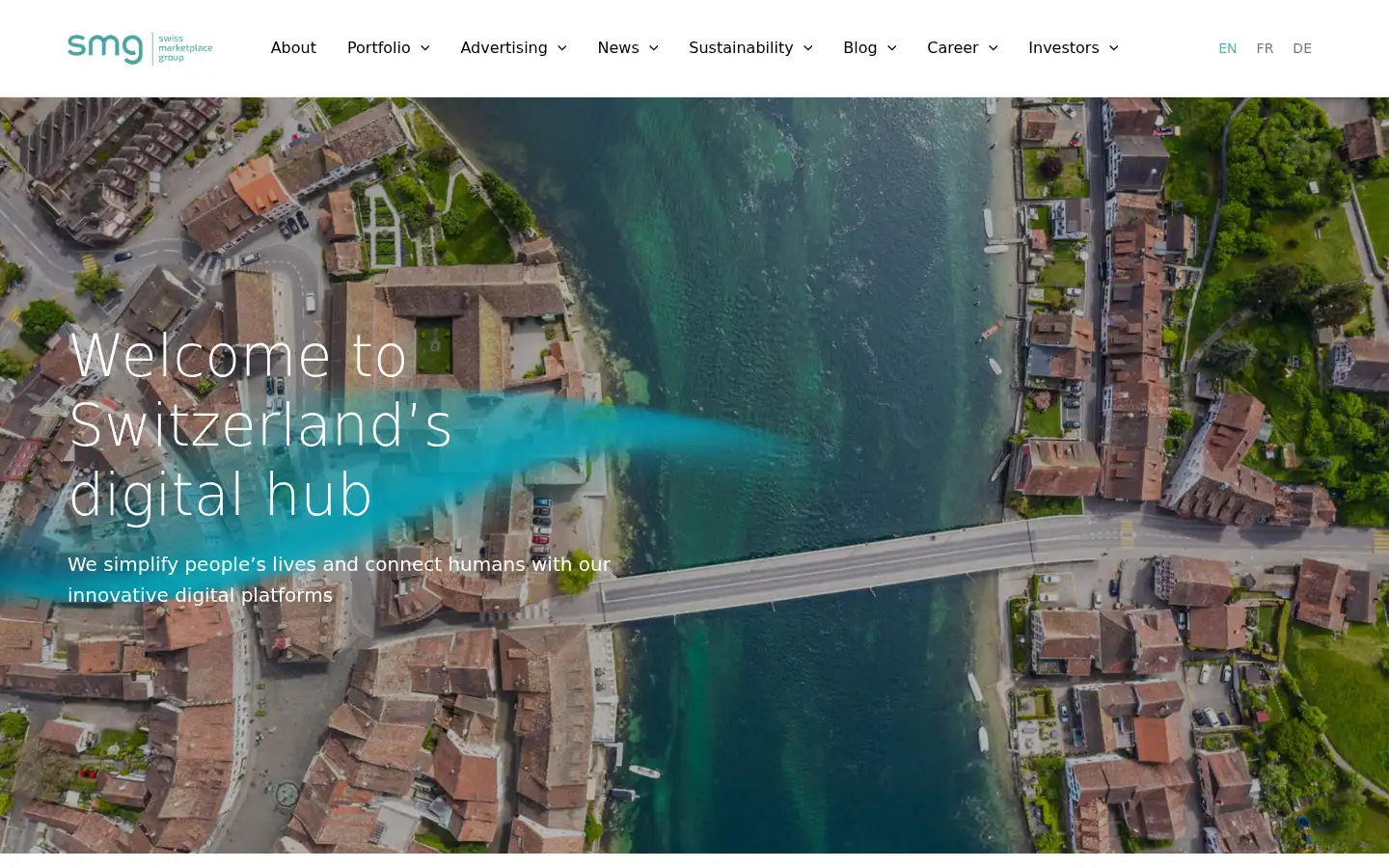 Screenshot of swissmarketplace.group