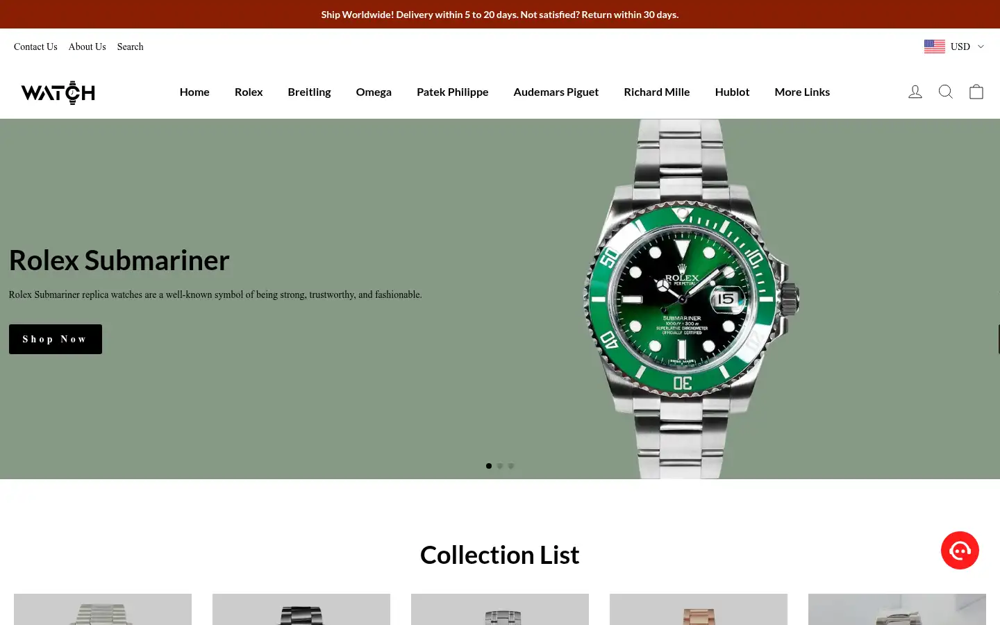 Screenshot of swissrolex.is