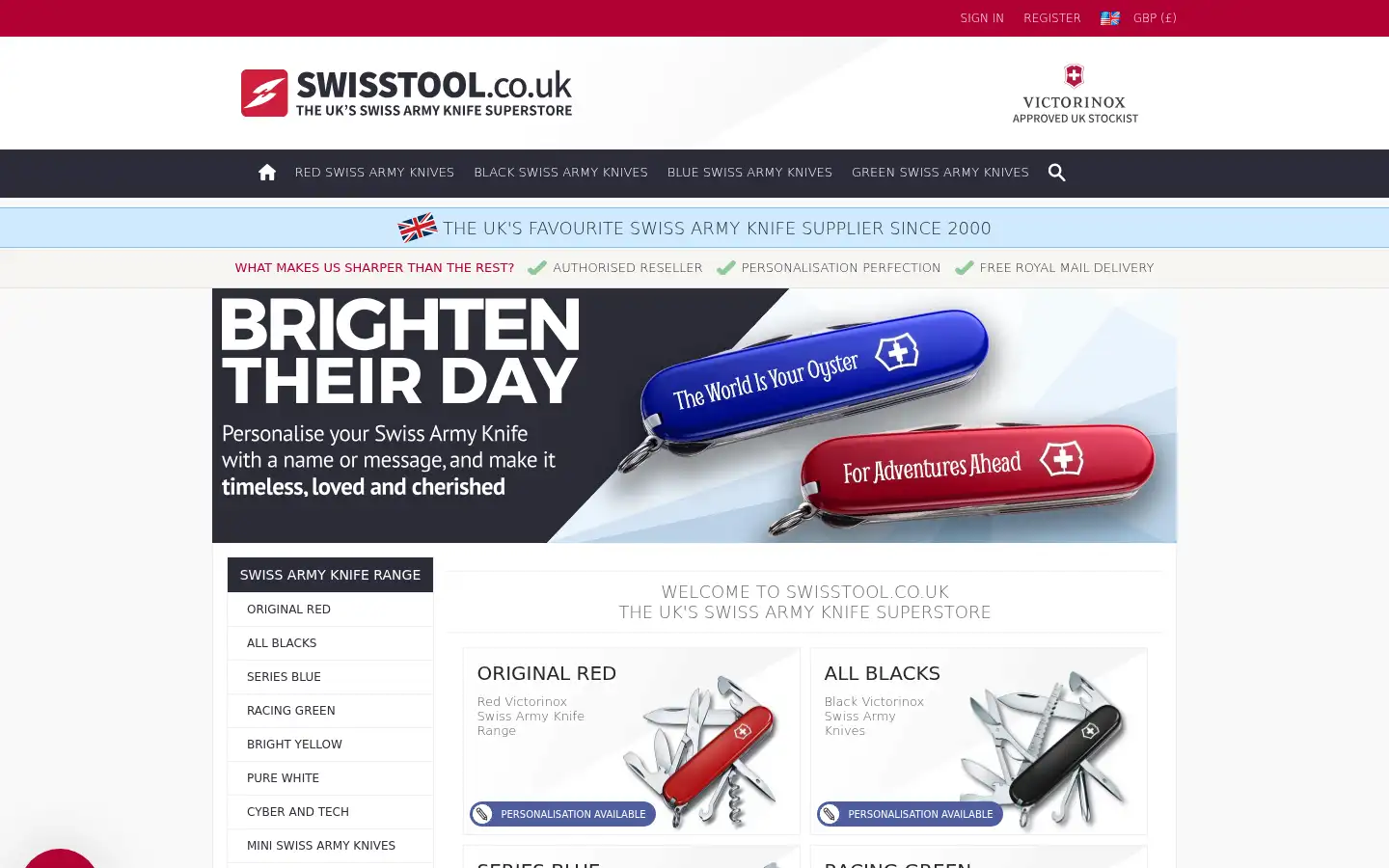 Screenshot of swisstool.co.uk