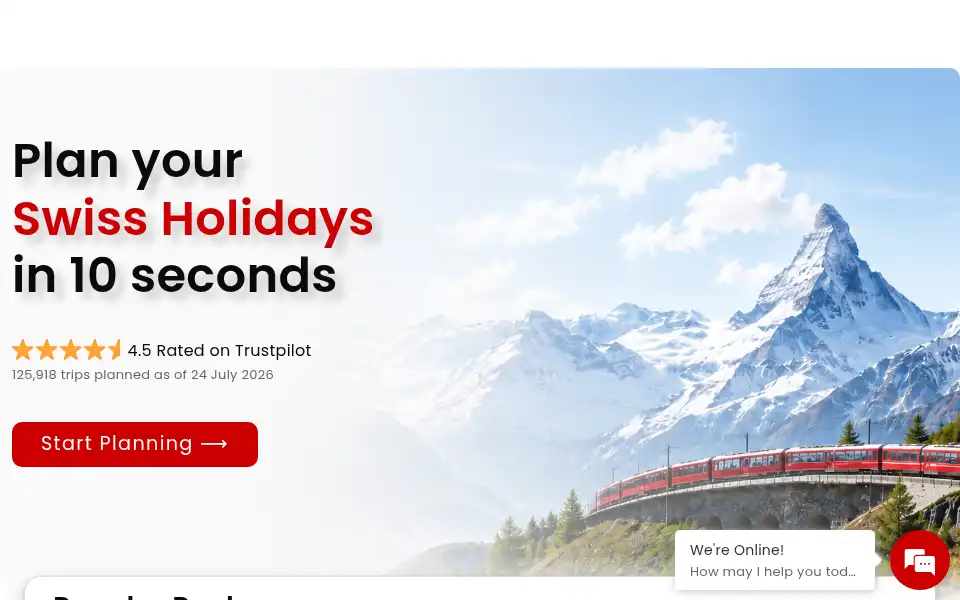 Screenshot of swisstours.com
