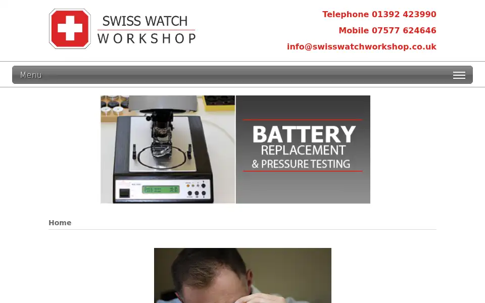 Screenshot of swisswatchworkshop.co.uk