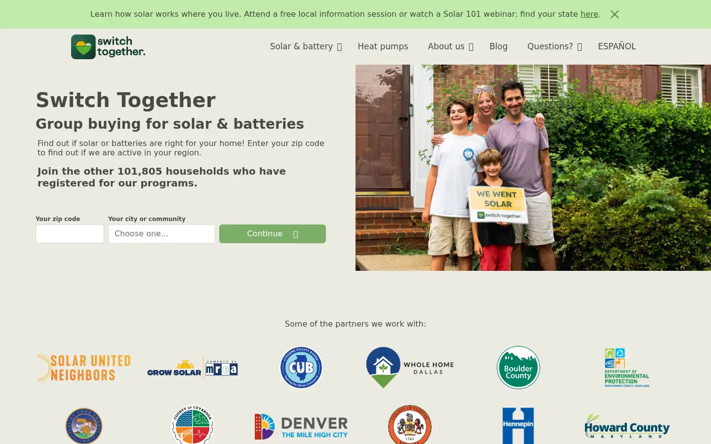 Screenshot of switchtogether.com