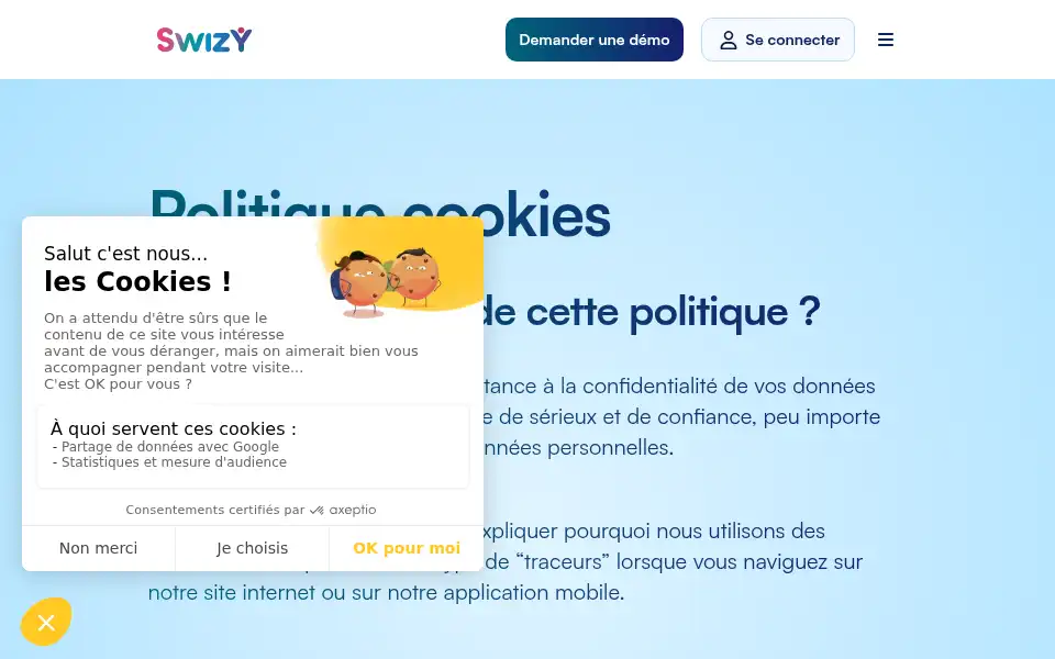 Screenshot of swizy.fr