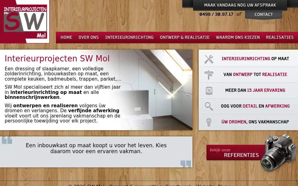 Screenshot of swmol.be