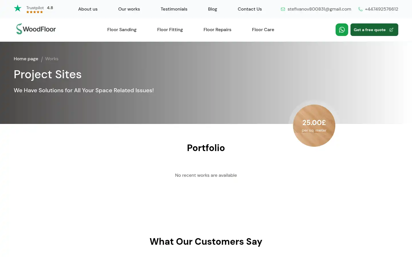 Screenshot of swoodfloor.co.uk