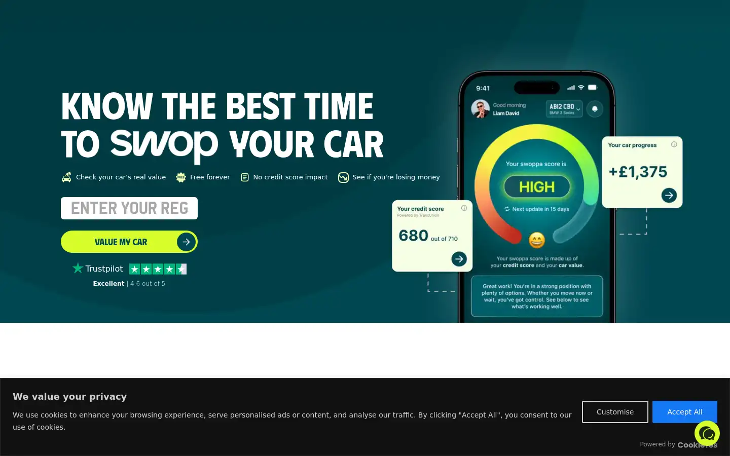 Screenshot of swoppa.co.uk