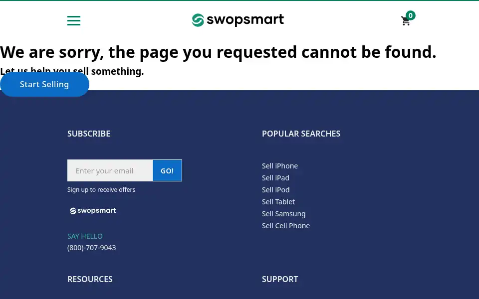 Screenshot of swopsmart.com