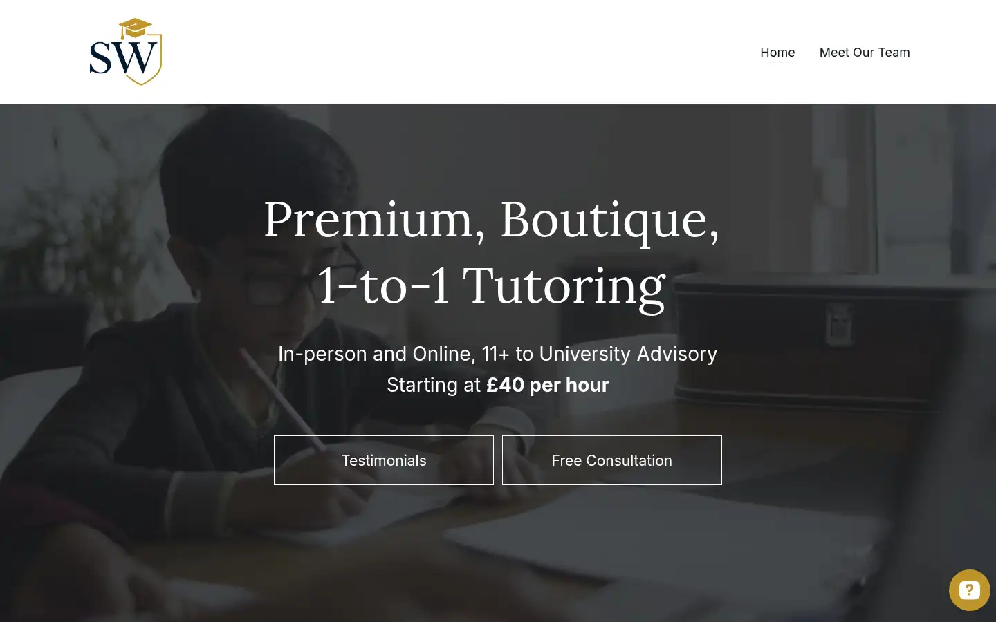 Screenshot of swtutoring.com