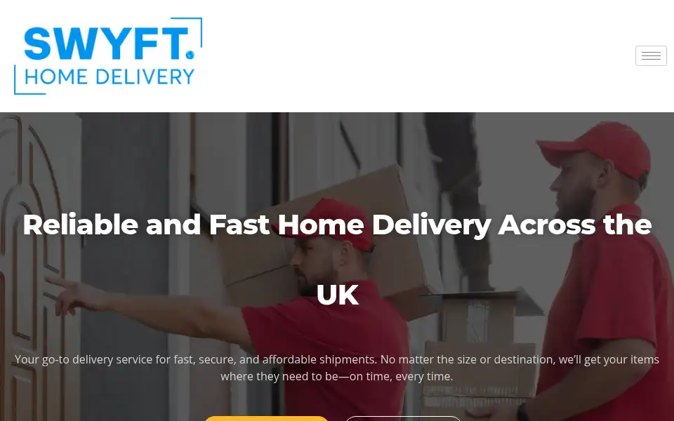 Screenshot of swyfthomedelivery.co.uk