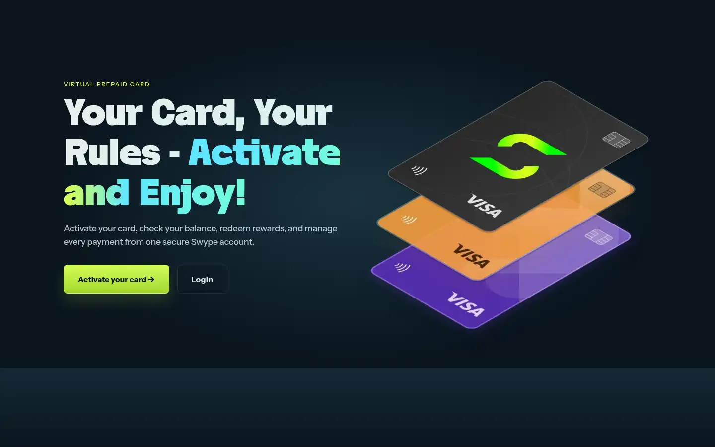 Screenshot of swype.cards