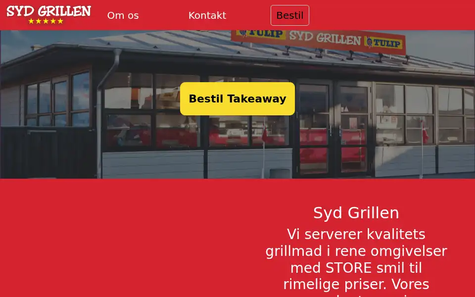 Screenshot of sydgrillen.dk