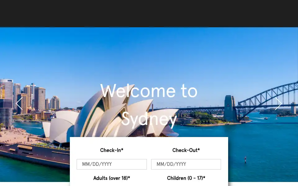 Screenshot of sydneyhotelharboursuites.com.au