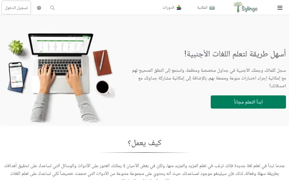 Screenshot of sylingo.com