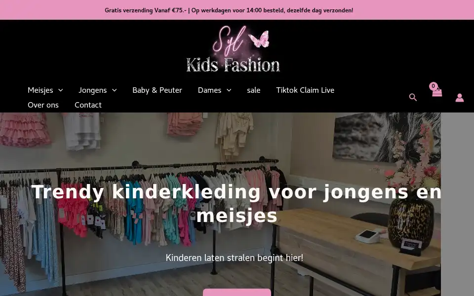 Screenshot of sylkidsfashion.nl