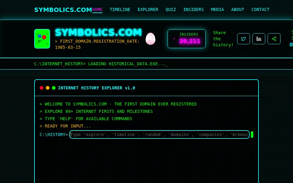 Screenshot of symbolics.com